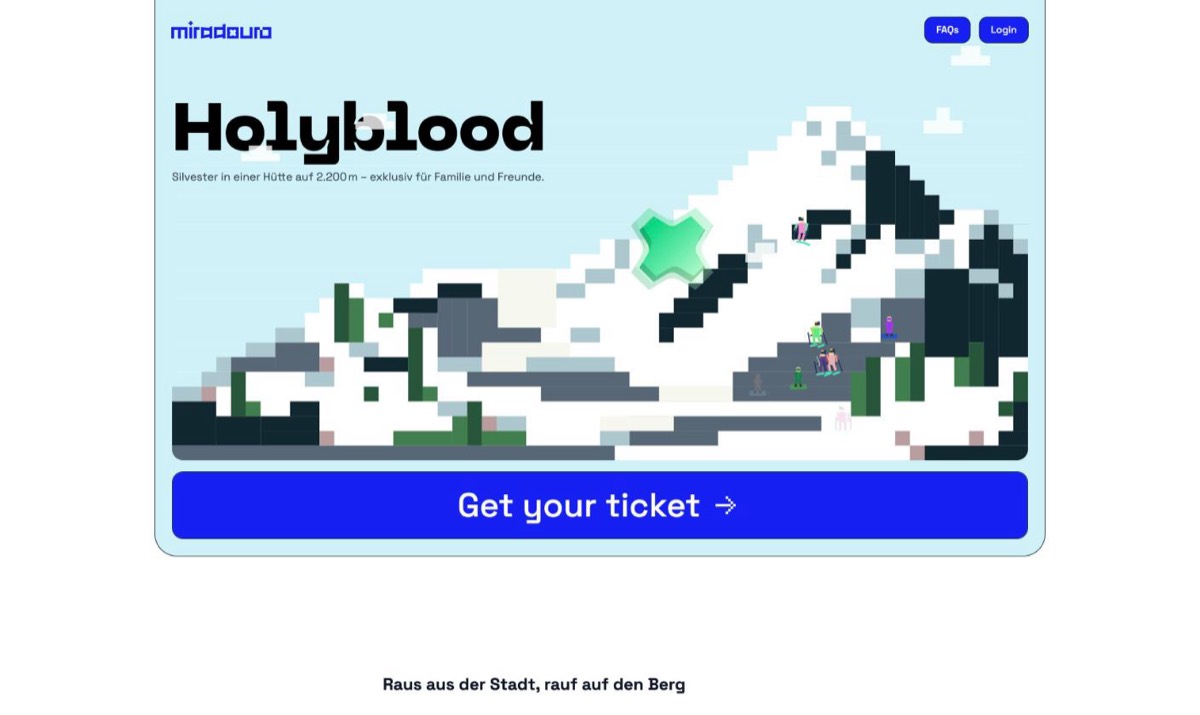 Screenshot of the Miradouro Festival website